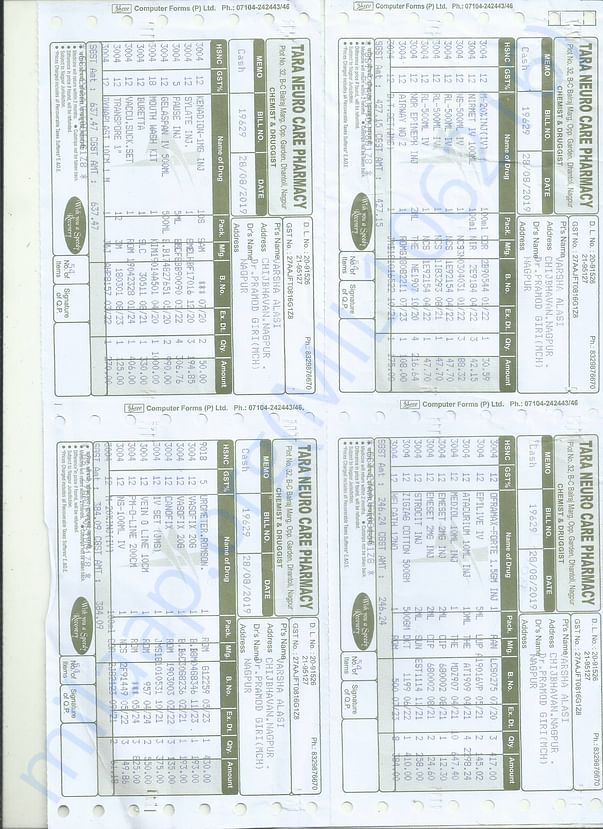 medicine bill