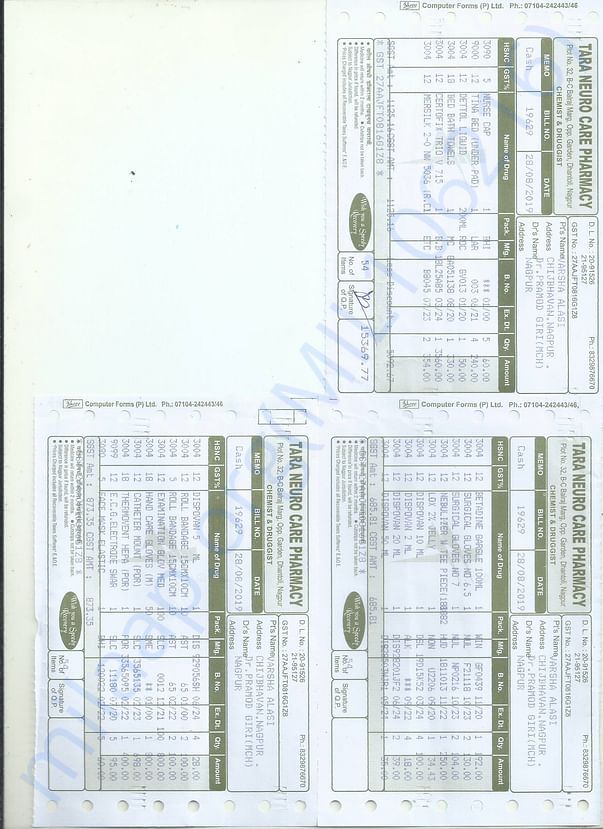 medicine bill