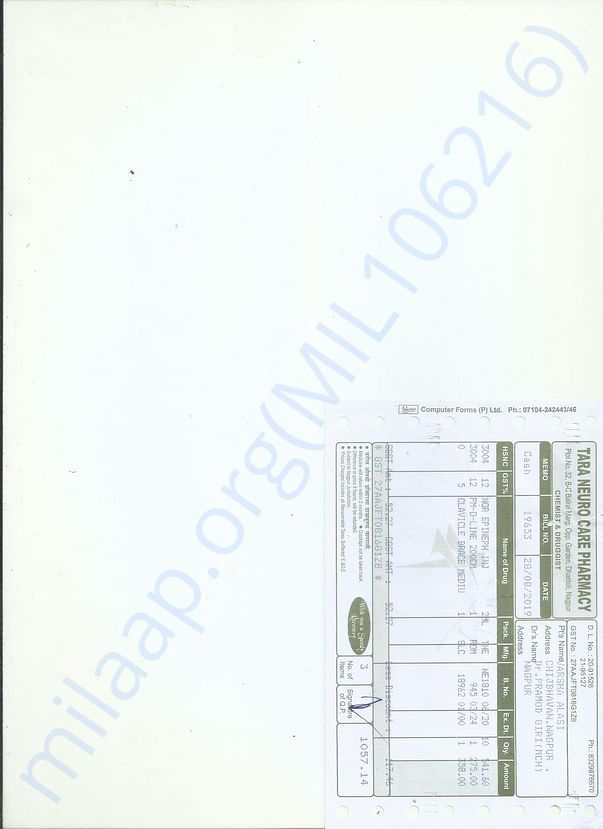 medicine bill
