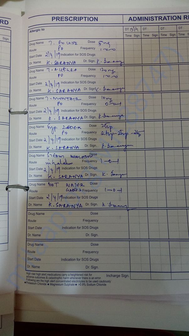 Medical Prescription