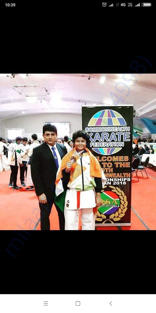 Mahek at the commonwealth games