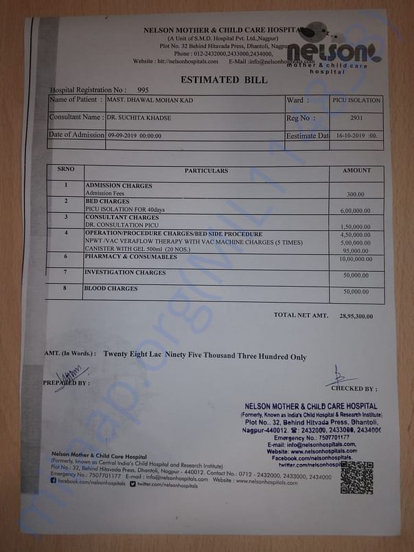 Estimate letter