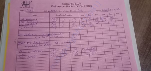 Hospital prescription