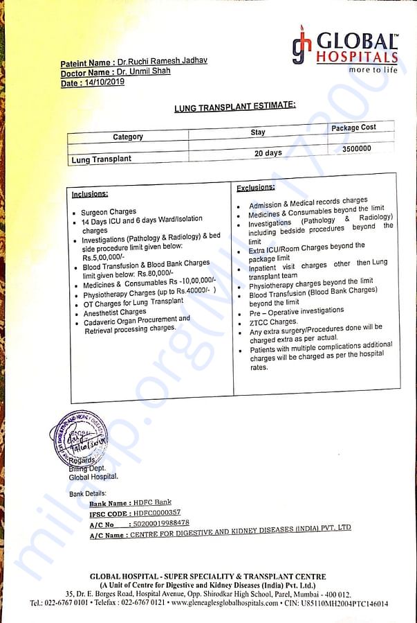 Estimate Letter