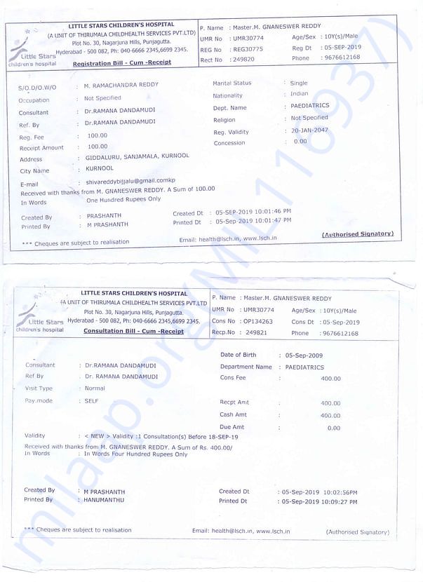 Hospital Admission Report