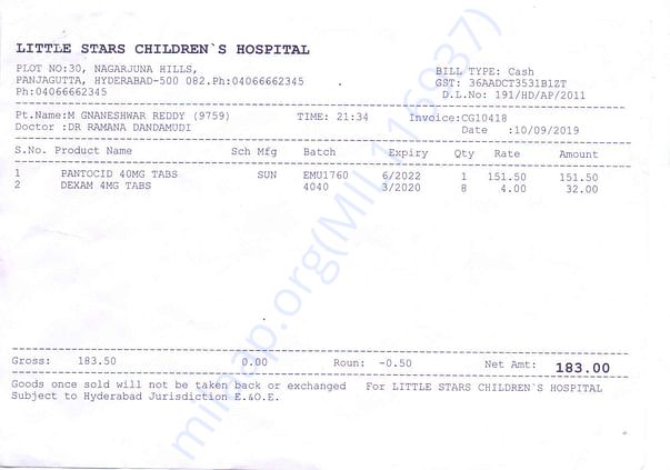 Medical bill