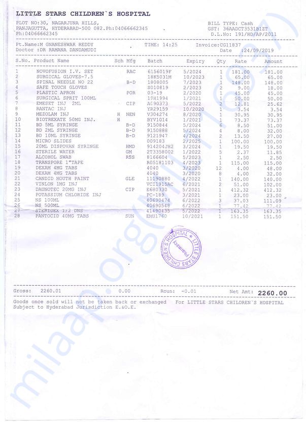 Medical Bill