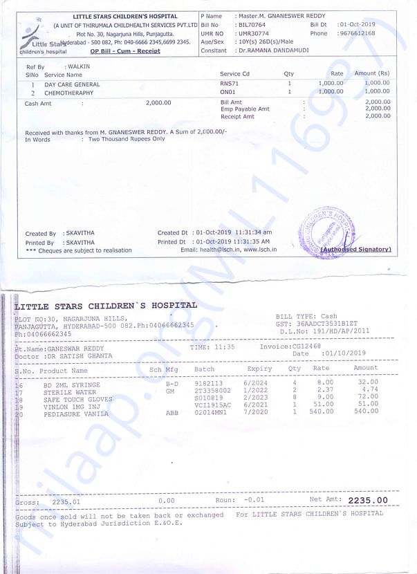 OP and Medical bill
