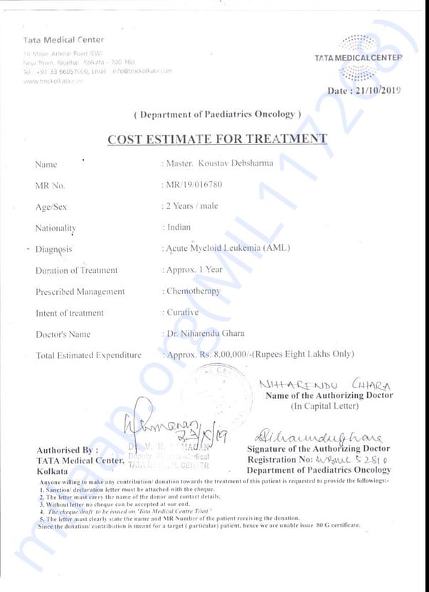 Estimation letter