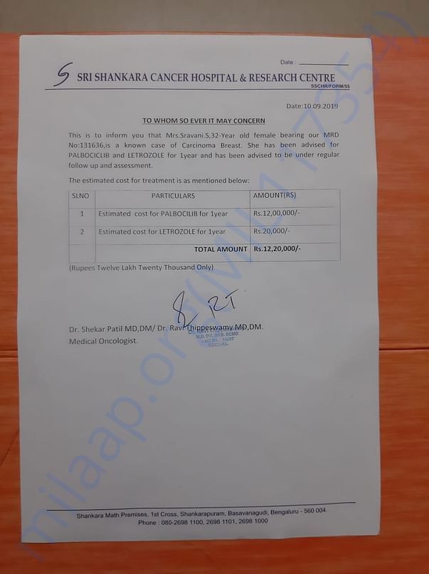 Estimation letter