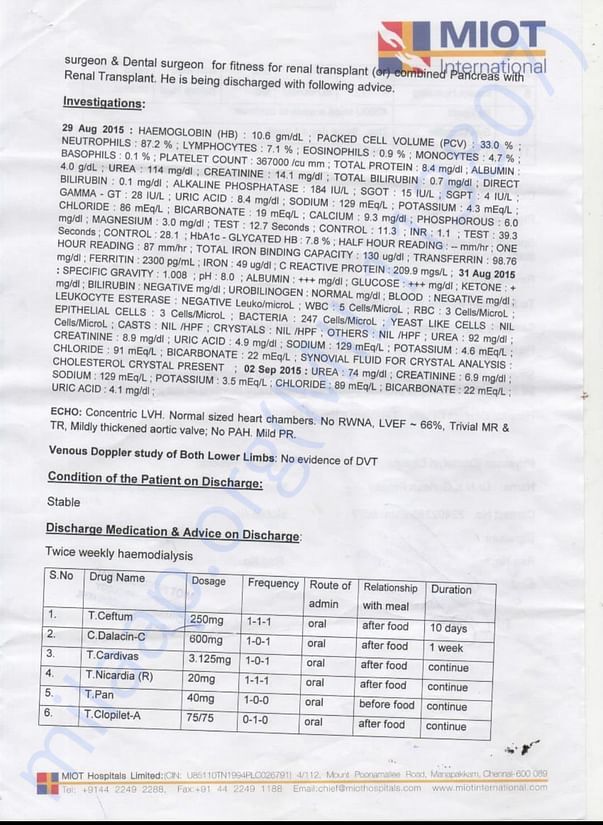 MEDICAL REPORTS