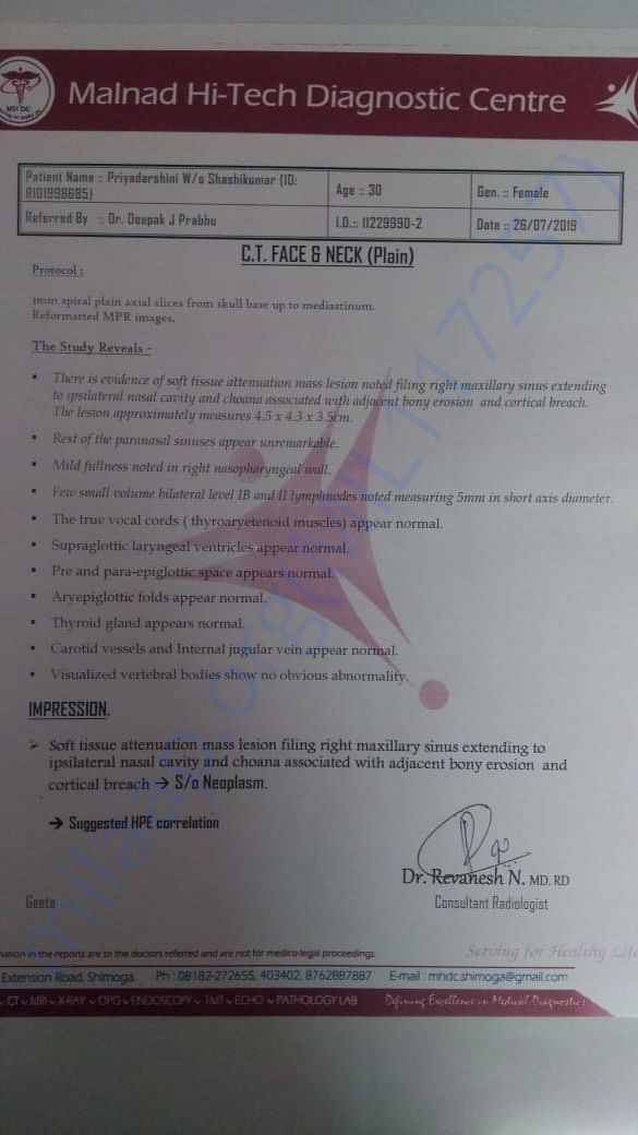 CT Scan Report