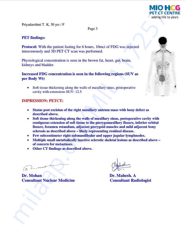 Pet Scan Report