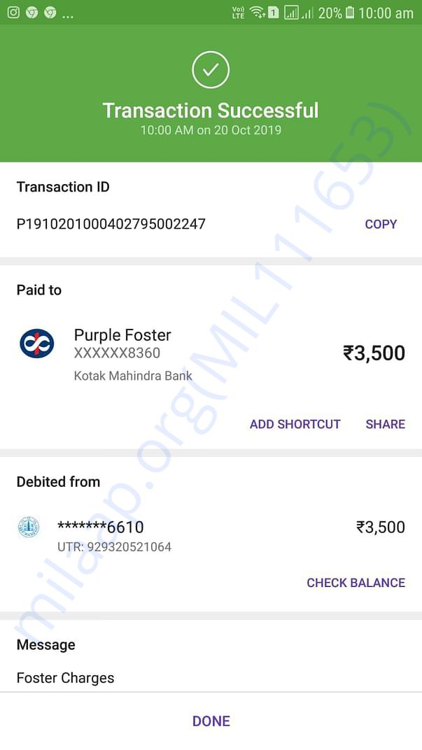 foster charages paid