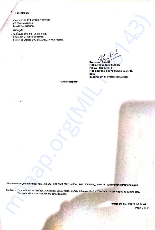 Medical report 1