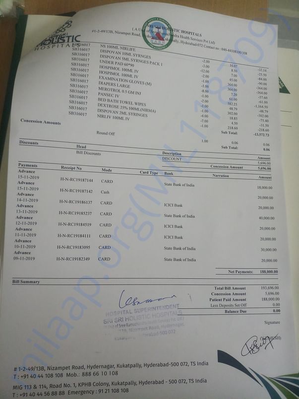 Medical bill