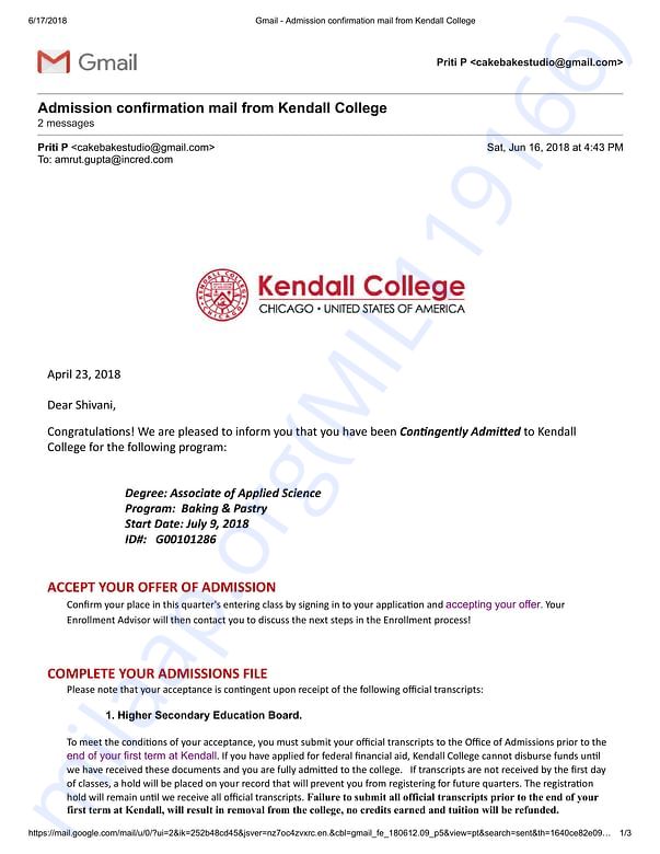 Admission Letter 1