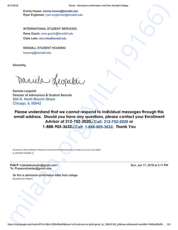 Admission letter 3