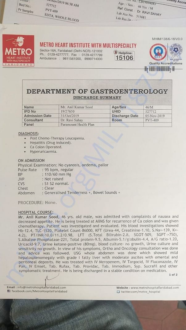 Diagnosis at Metro