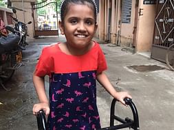 Support Gunjan Recover From Cerebral Palsy with Leg Deformity.
