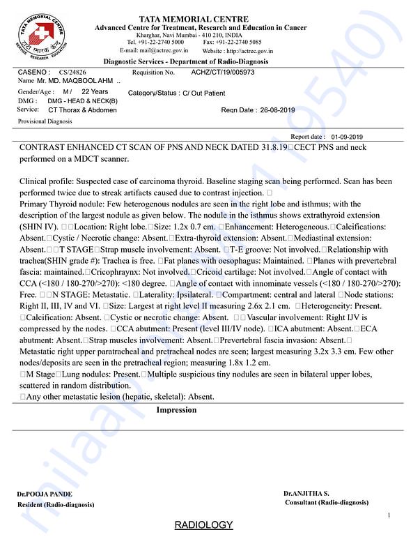 Medical Report