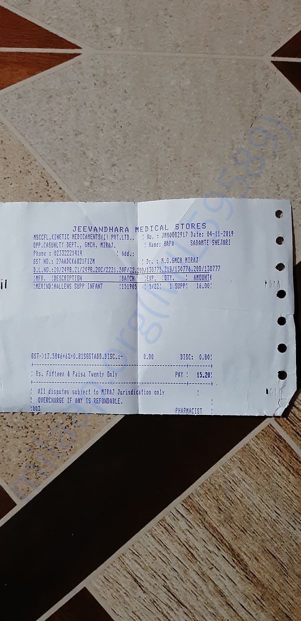 Medical receipts
