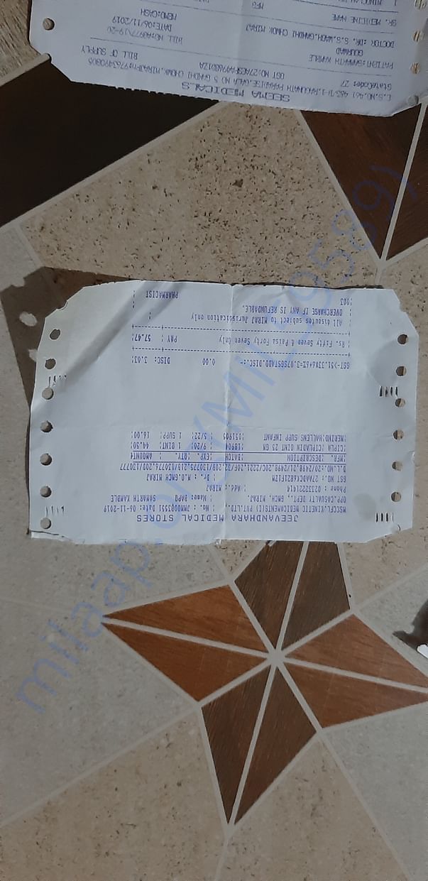 Medical receipts