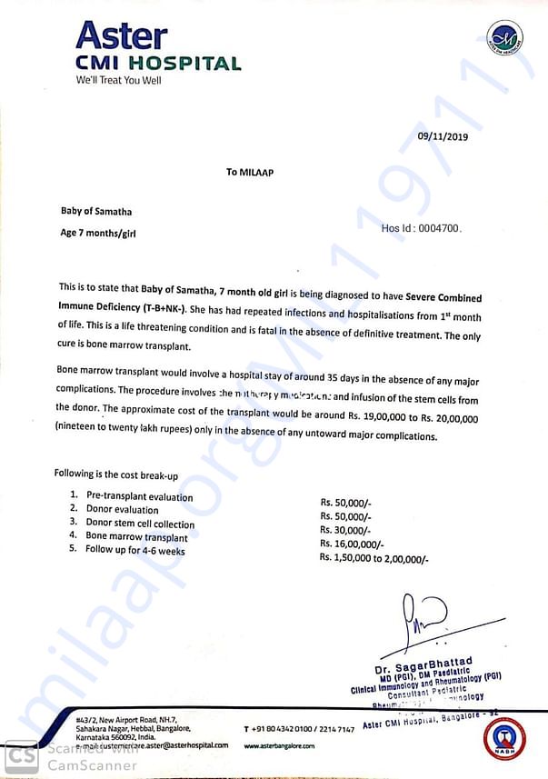 Estimation letter