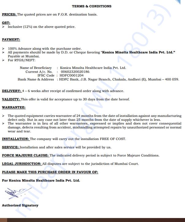 estimate letter