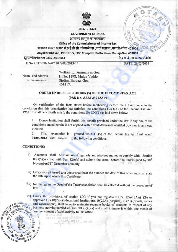 80G Certificate
