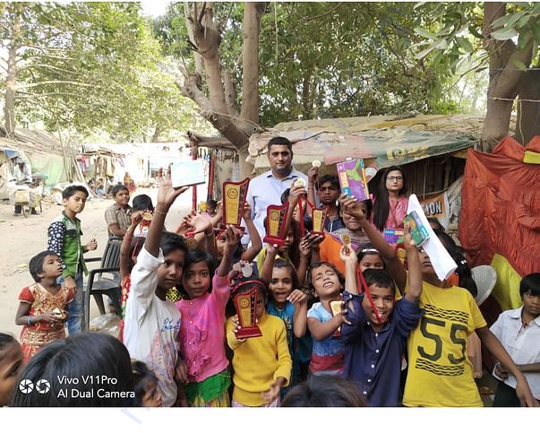Painting competetion in slum area