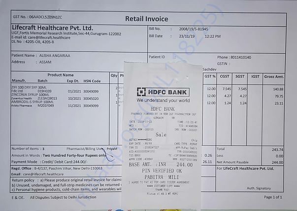 cost of medicine