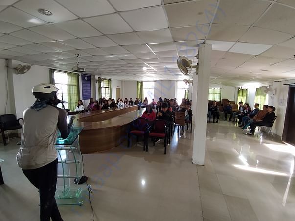 Giving awareness on plastic in Nagaland University