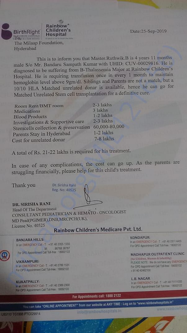 Estimation letter