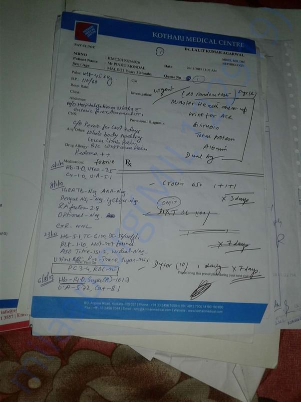 Hospital prescription