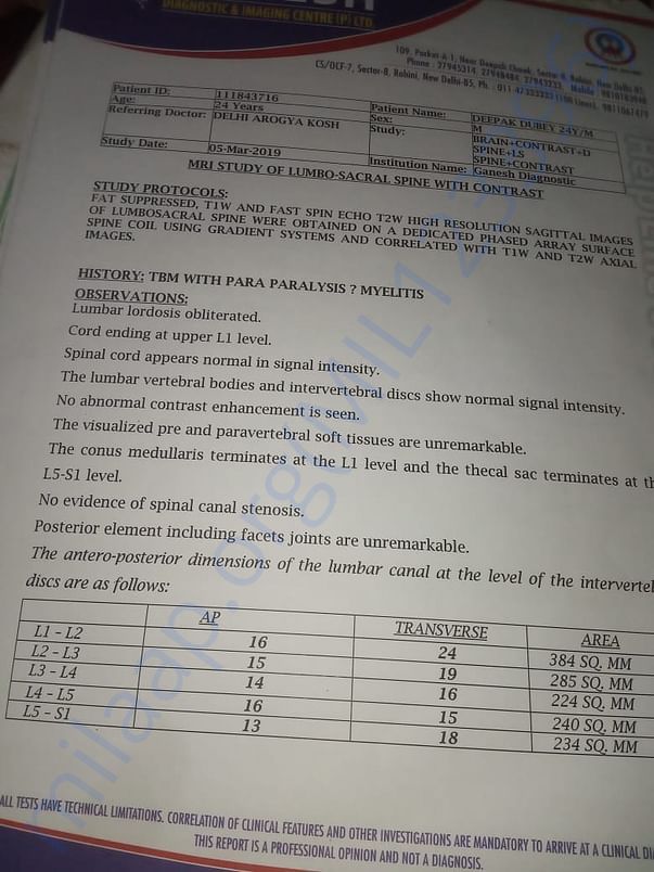 Hospital prescription