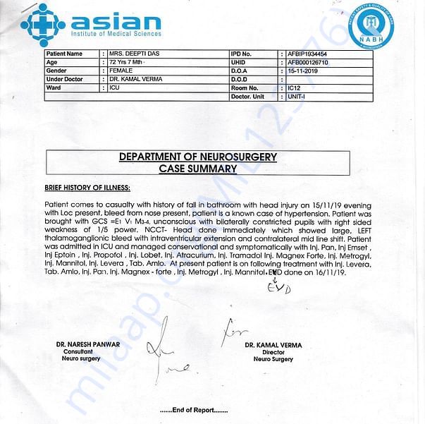 Medical Report