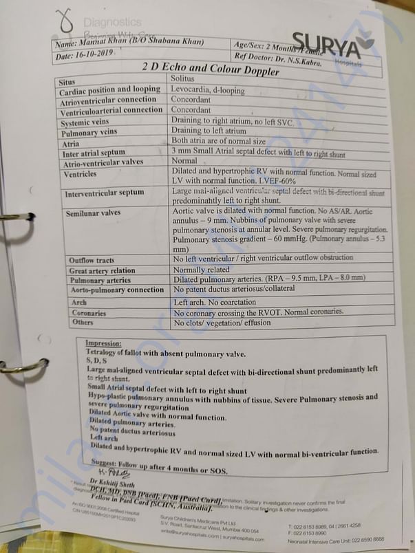 Hospital prescription