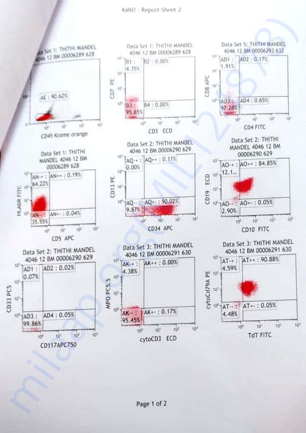 Blood test report