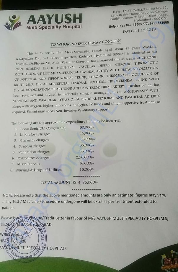 Medical Estimate