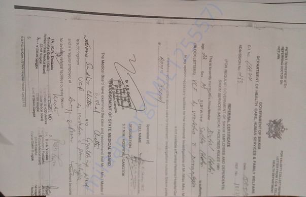 Referral certificate