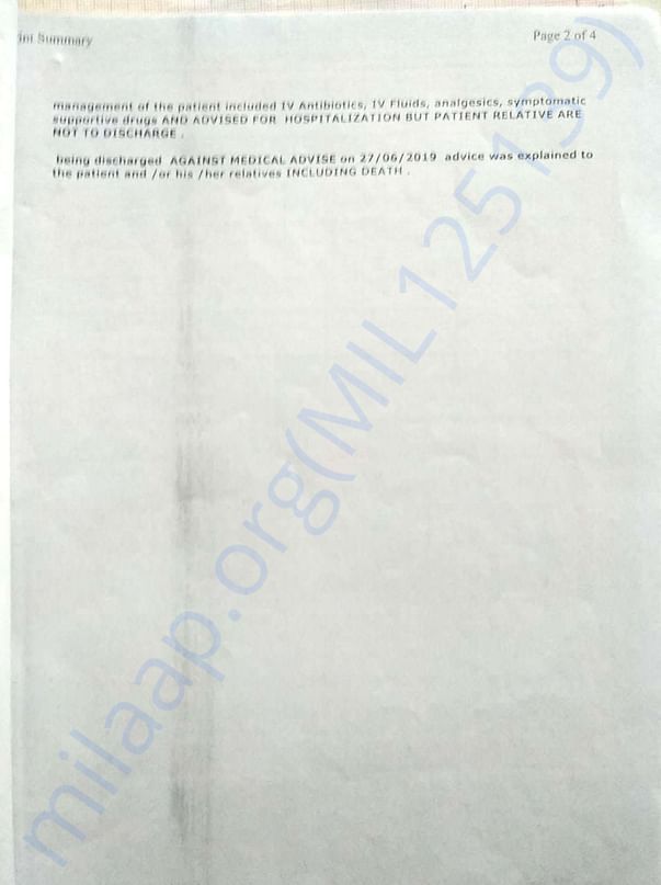 Hospital prescription