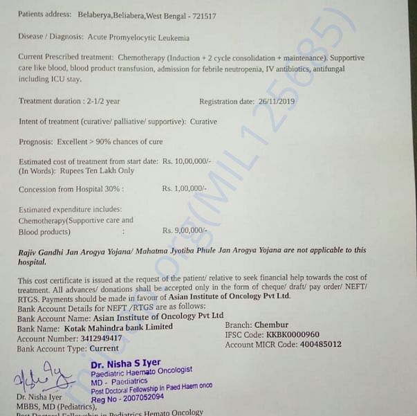 Estimation Letter