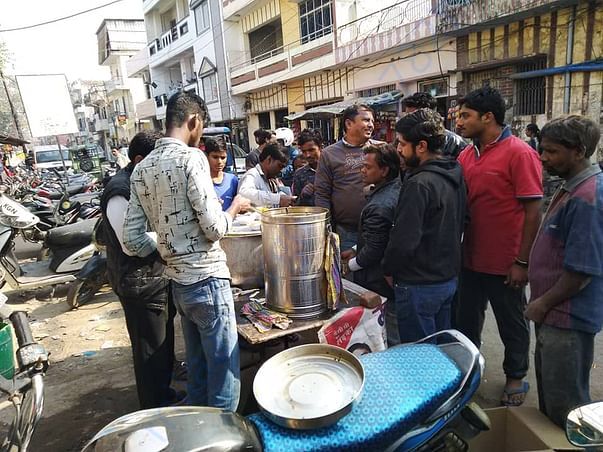 Free food serving -Earlier by Food Stall