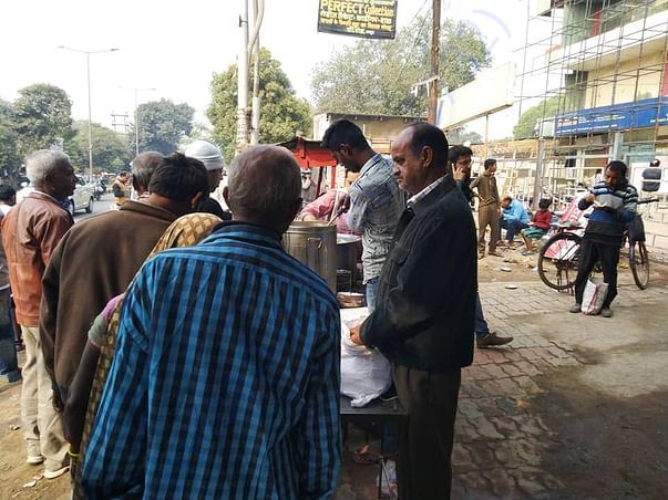 Free food serving -Earlier by Food Stall