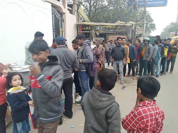 Free food serving -Earlier by Food Stall
