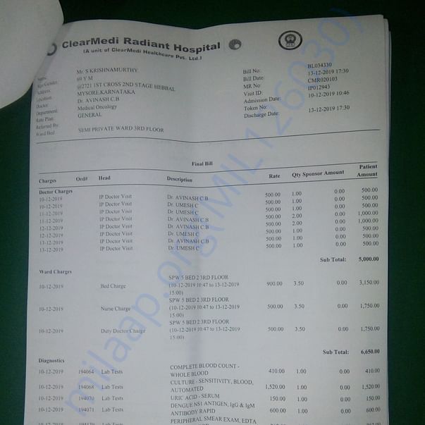 Medical Bill