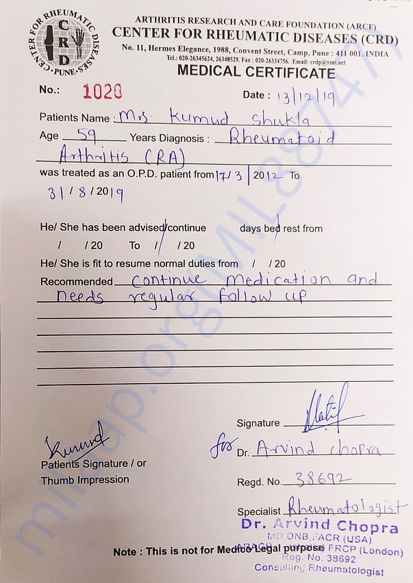 Certificate to Prove RA