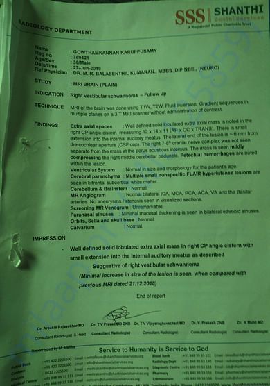 MRI Report... Its Growing
