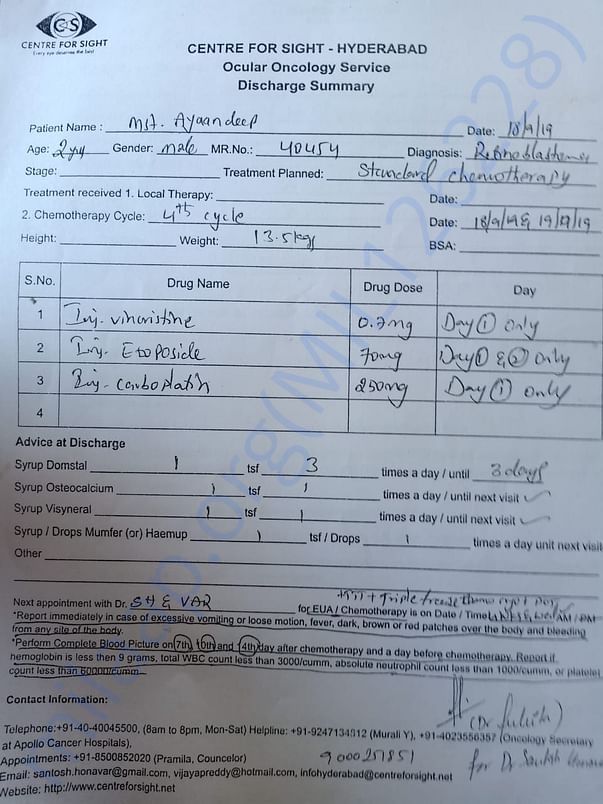 Hospital prescription